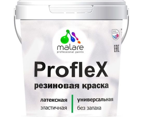 Краска MALARE ProfleX для фасадов, крыш и цоколей, летний бриз, 1 кг 2016325238002 