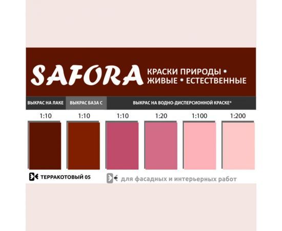 Колеровочная паста SAFORA терракотовый 100 мл 05 – изображение 2