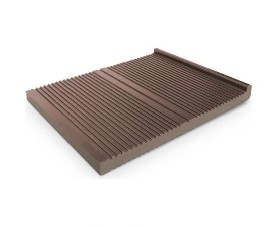 Ступень Groentec 320-30-3000 мм, полнотелая, брашированная, коричный SFBB 320-30-3000 – изображение 2