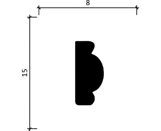 Молдинг стеновой ударопрочный влагостойкий Decor-Dizayn венге, 15x8Х2400 мм 130-1 – изображение 2