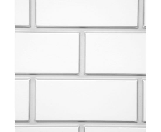 Панель облицовочная 3D ПВХ GRACE 595х595 мм Белотта белый кирпич УТ000074261 – изображение 2