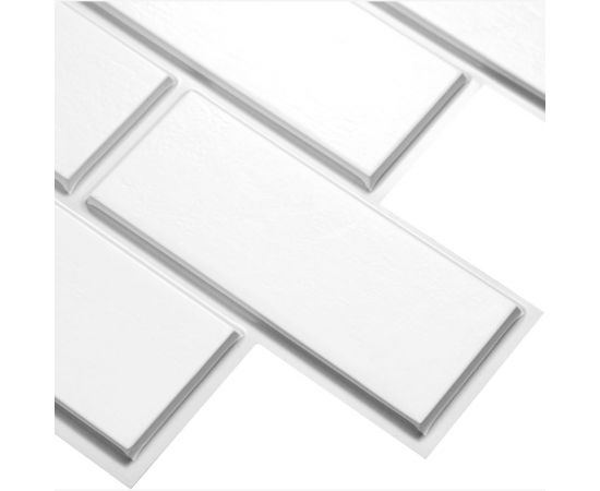 Панель облицовочная 3D ПВХ GRACE 595х595 мм Белотта белый кирпич УТ000074261 – изображение 3