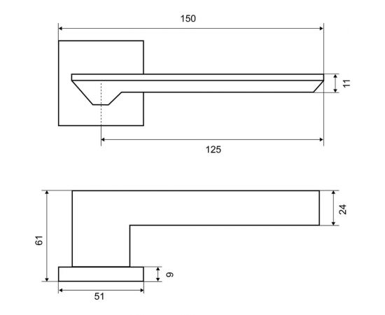 Дверная ручка Palladium Z 205 BB СТ-00001378 – изображение 4