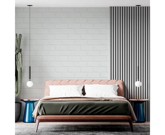 Панель облицовочная 3D ПВХ GRACE 595х595 мм Белотта белый кирпич УТ000074261 – изображение 4