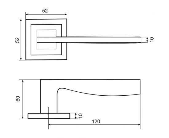 Дверная ручка Palladium Z 201 AB СТ-00000906 – изображение 5