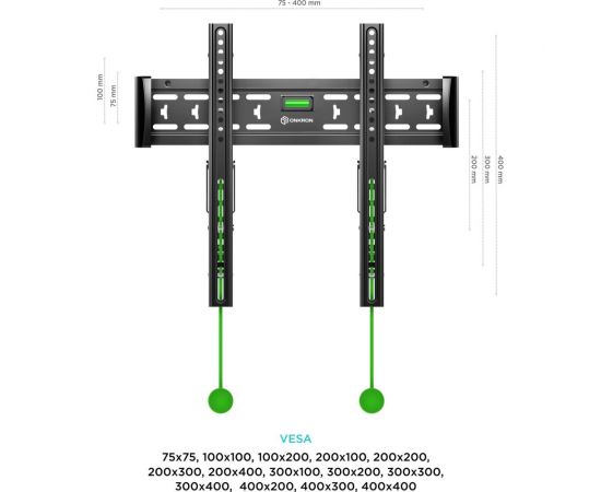 Наклонный кронштейн для телевизора 32-65 ONKRON Black SN14 – изображение 5