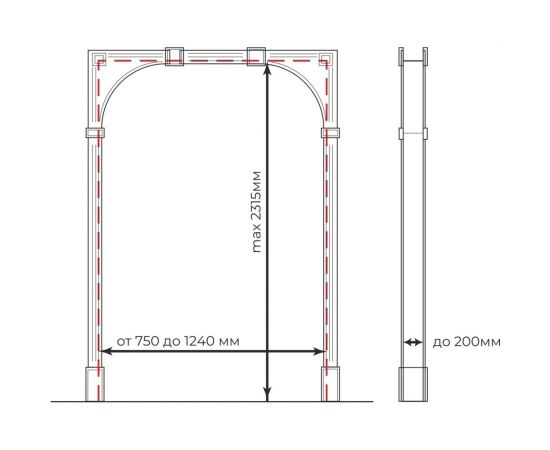 Арка Cosca decor Белла орех экко, ламинированный МДФ, набор СПБ101887 – изображение 7