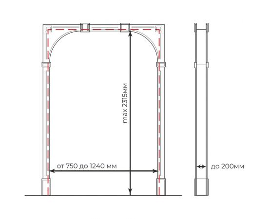 Арка Cosca decor Белла орех итальянский, ламинированный МДФ, набор СПБ101886 – изображение 8