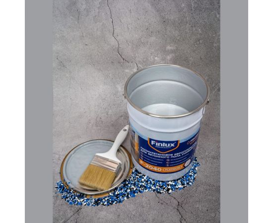 Полиуретановое европокрытие для бетонного пола Finlux F-2040 двухкомпонентное, серый, 10 кв. м 4603783200627 – изображение 8