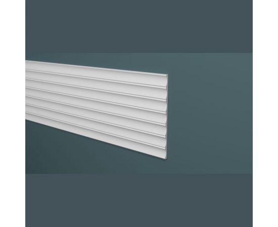 Панель стеновая ударопрочная, влагостойкая Decor-Dizayn ""Грани"" под покраску 240x10x2000 мм DD909 