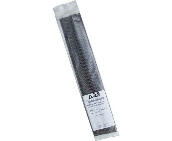 Вязальная проволока в прутках Delta-Park (400 мм; 100 шт.; термообработанная; мягкая; диаметр 2 мм) ГОСТ 3282-74 provoloka100_20 