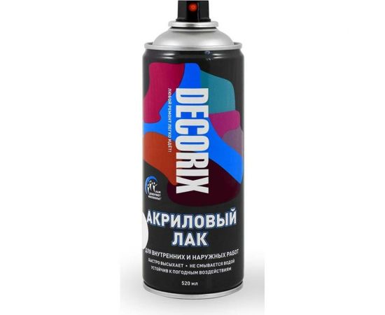Аэрозольный акриловый лак Decorix (бесцветный; матовый; 520 мл) 0107-31 DX 