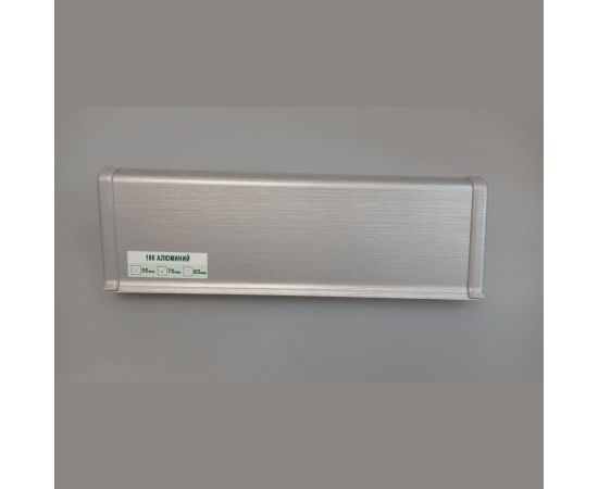 Напольный плинтус DECONIKA (70 мм; 2,2 м; 186 алюминий; 1 шт.) Д-П70 186 АЛМ 