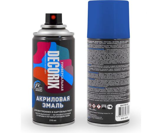 Аэрозольная акриловая эмаль Decorix (универсальная; синий; 210 мл) 0110-09 DX 
