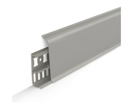 Напольный плинтус DECONIKA (85 мм; 2,2 м; 036 платиново-серый; 1 шт.) Д-П85 036 ПЛТ СЕР 