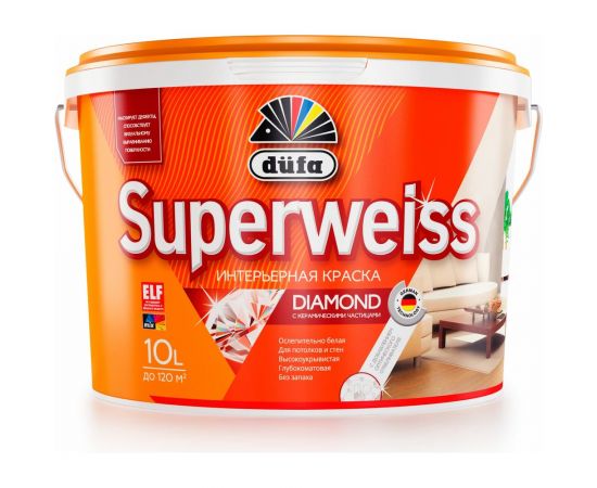 ВД краска Dufa SUPERWEISS RD4 10 л Н0000000397 