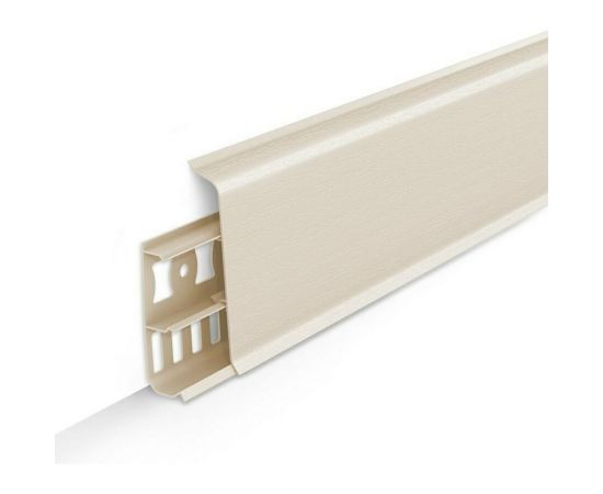 Напольный плинтус DECONIKA (85 мм; 2,2 м; 034 светлая слоновая кость; 1 шт.) Д-П85 034 СВТ СЛК 