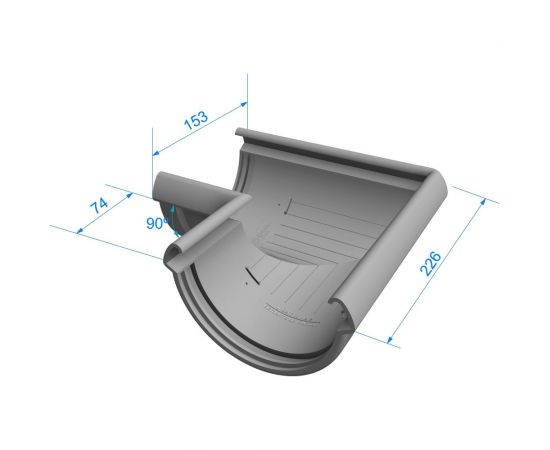 Угловой элемент DOCKE LUX 90 графит PVLC-1086 – изображение 2