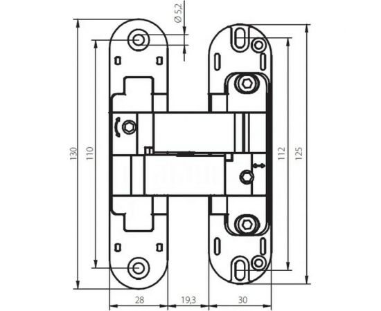Скрытая петля MORELLI HH-18 B, цвет - черный 9012132 – изображение 2