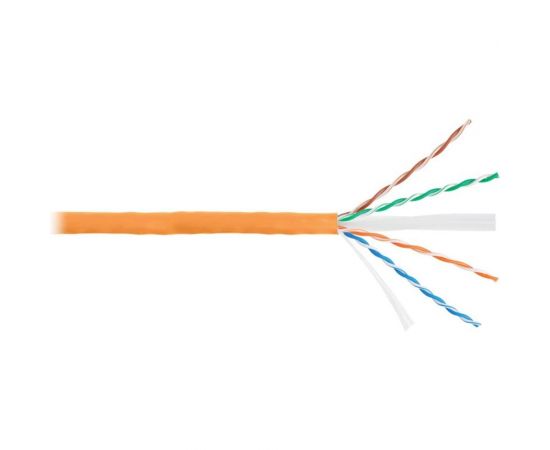 NIKOLAN Кабель U/UTP 4 пары, одножильный, оранжевый, 305м NKL 4140C-OR 