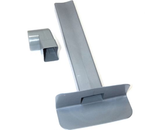 Парапетная прямоугольная (скапер) воронка Татполимер ТП-01.П.ПВХ серая 30661 