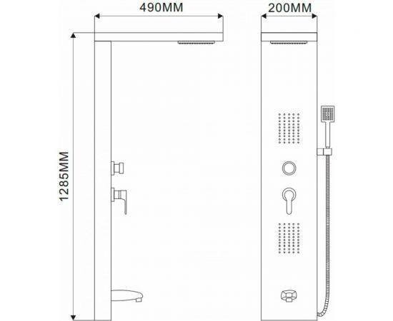 Maxonor Душевая панель с функцией гидромассажа MN2522 – изображение 11