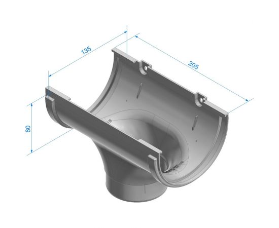 Воронка DOCKE STANDARD (120 мм; серый 7024) PVTD-1045 – изображение 2
