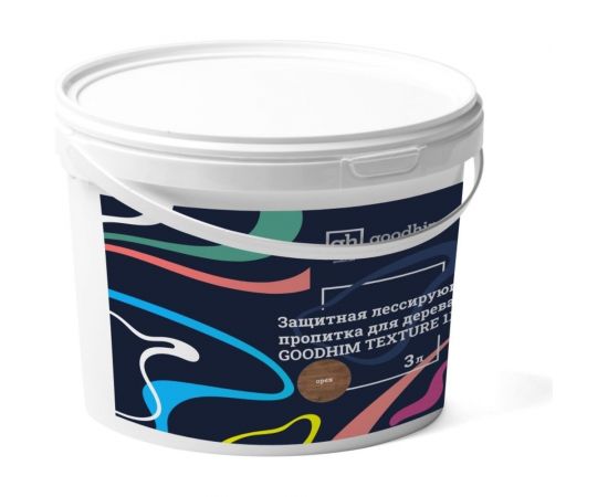 Защитная лессирующая пропитка для дерева Goodhim TEXTURE 110 Орех 3 л 71047 – изображение 2