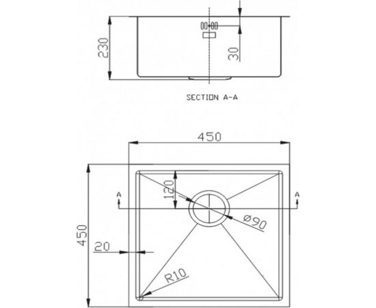 EMAR Мойка универсального монтажа EMB-113 PVD Nano Golden – изображение 2