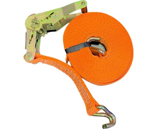 Стяжной ремень с крюками ТРАСТ 10/20 т, 10 000 мм (100 мм) Россия 4687201914457 – изображение 2