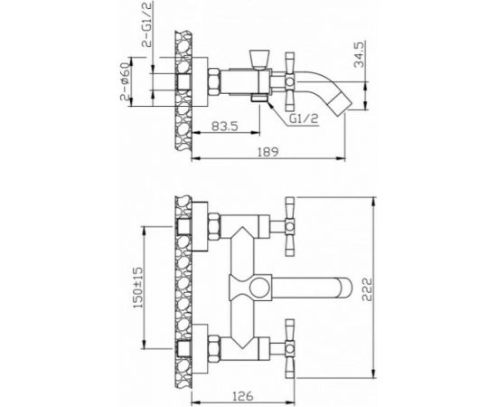Orange Mia M34-100ni смеситель для ванны, никель – изображение 2