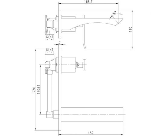 Lemark Смеситель Contest LM5826CW для раковины, встраиваемый LM5826CW – изображение 2