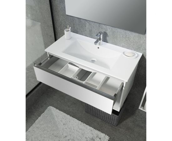 SANVIT Тумба подв КОНТУР - 80 бел гл kkont080w – изображение 2