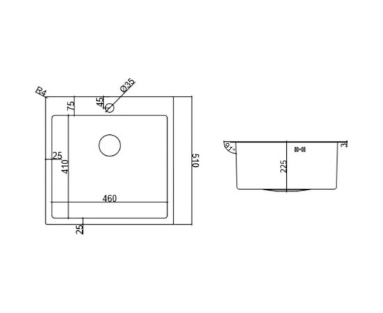 EMAR Мойка универсального монтажа EMB-116 PVD Nano Golden – изображение 2