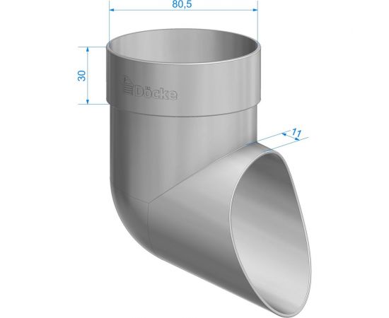 Наконечник DOCKE STANDARD (80 мм; серый 7024) PVTM-1045 – изображение 2