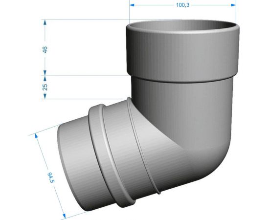 Колено DOCKE LUX 72 пломбир PVLB-1044 – изображение 2