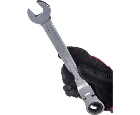 HOEGERT TECHNIK Набор рожково-накидных ключей с трещоткой и шарниром 14шт. HT1R048-HT1R061 – изображение 3