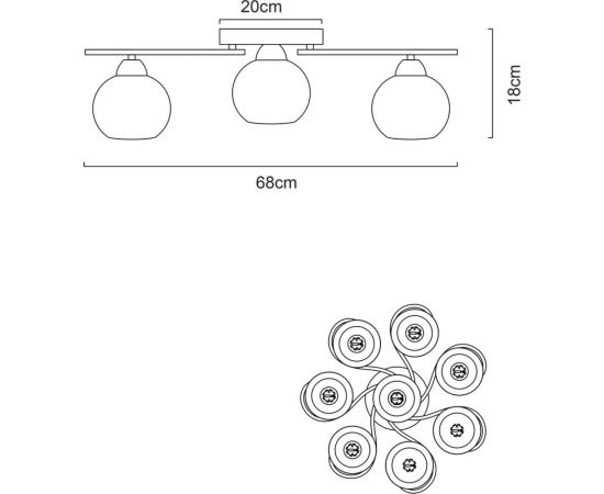 Arte Lamp СВЕТИЛЬНИК ПОТОЛОЧНЫЙ A6058PL-8CC – изображение 4