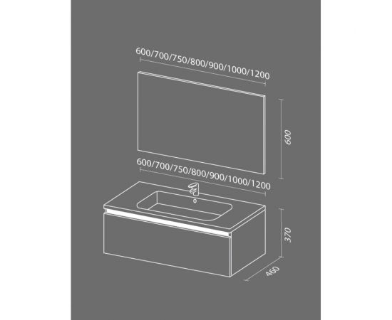 SANVIT Тумба подв КУБЭ - 60 - 1 белый гл kkube1060w – изображение 6