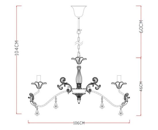 ARTE LAMP СВЕТИЛЬНИК ПОДВЕСНОЙ A5349LM-8WH – изображение 6