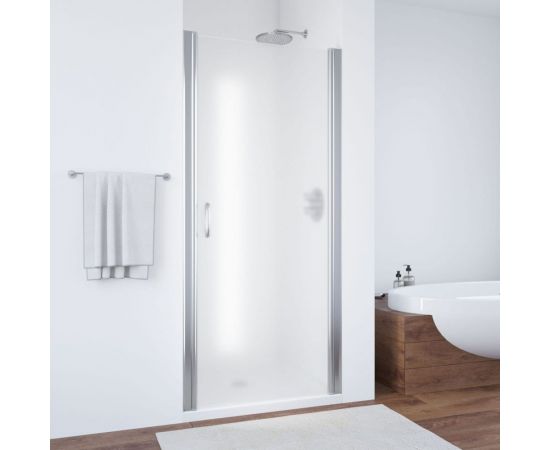 Vegas-Glass Дверь в душевой проем профиль глянцевый хром стекло сатин ЕР 60 08 10 