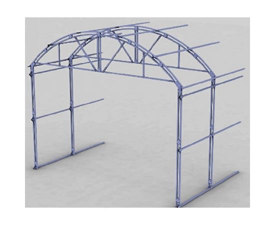 AGRUS AGRUS Удлиннение 2м для Теплицы Павильон КАРКАС3x2х2,43 оцинкованная, краб (шаг 1м) 