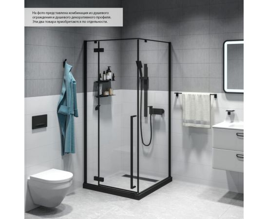 IDDIS Душевое ограждение, черный ал. проф., Slide, SLI6BS0i23 – изображение 2