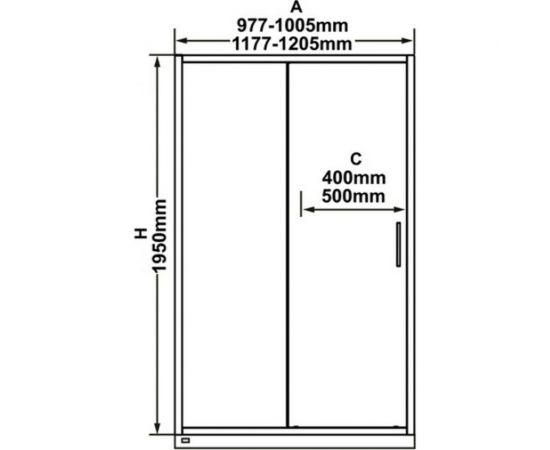 RAVAK BLSDP2-100 блестящий транспарент X0PMA0C00Z1 – изображение 2