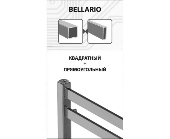 Lemark полотенцесушитель водяной Bellario П7 500x600 черный LM68607BL – изображение 3