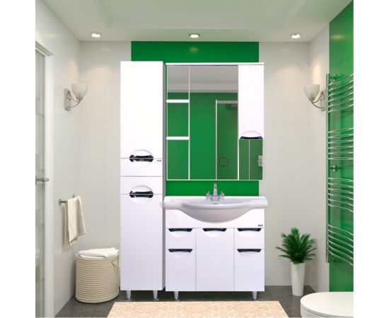 Misty Жасмин - 75 Зеркало - шкаф прав. свет белая эмаль П-Жас02075-011СвП – изображение 3