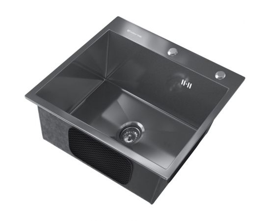Мойка ULGRAN STEEL 500 Х 450, цвет «чёрная брашированная сталь» – изображение 3