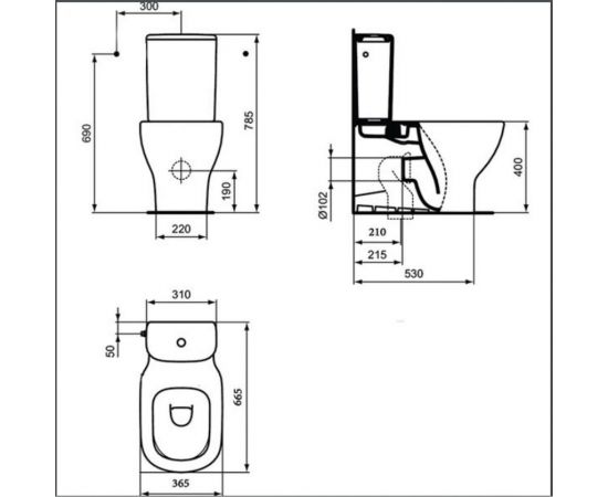 Ideal Standard Бачок для унитаза Tesi T356801 – изображение 3