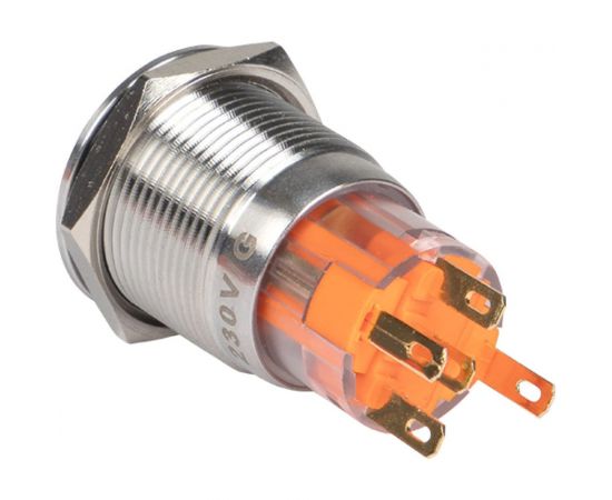 EKF Кнопка S-Pro67 19 мм без фикс. с синей подсв. 24В PROxima 20 шт s-pro67-142 – изображение 4