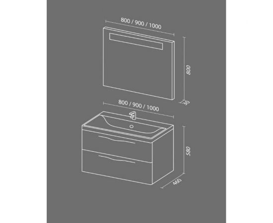 SANVIT Зеркало ТАНДЕМ 1000-800-30 Инфракр выключатель ztandem100 – изображение 4
